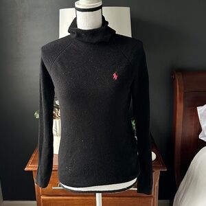 Ralph Lauren Black Pink Pony Hooded Sweater - Size P/S